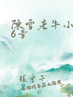 陈雪老牛小说86章