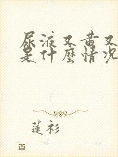 尿液又黄又浑浊是什么情况