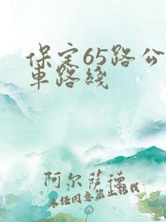 保定65路公交车路线