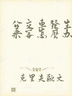 公交车发生事故乘客怎么办