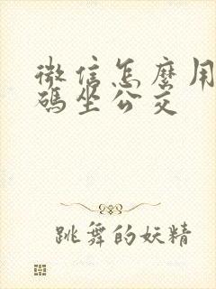 微信怎么用乘车码坐公交