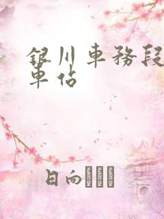 银川车务段管辖车站