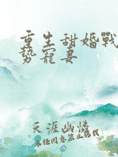 重生甜婚战少强势宠妻