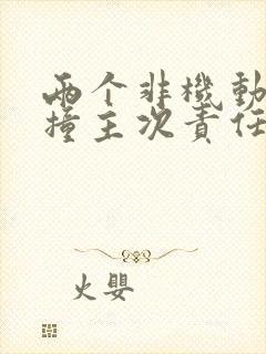 两个非机动车相撞主次责任