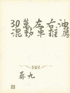 30万左右油电混动车推荐