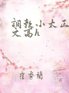 调教小太正肉车文高h
