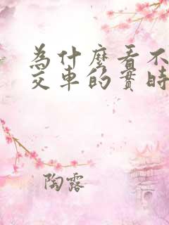 为什么看不到公交车的实时地点了