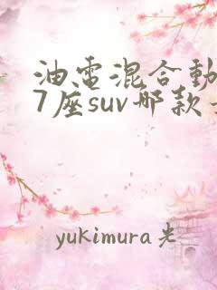 油电混合动力车7座suv哪款最好