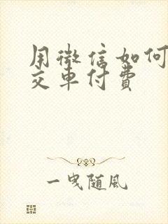 用微信如何坐公交车付费