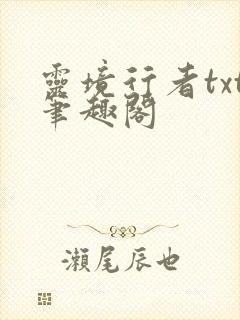 灵境行者txt笔趣阁