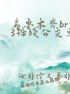 乌鲁木齐brt3号线公交车路线图