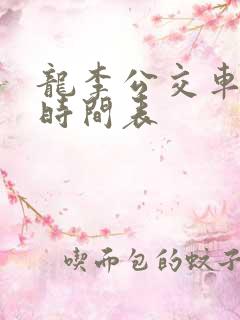 龙李公交车发车时间表