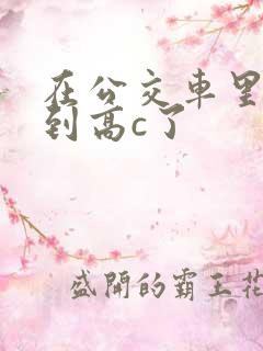 在公交车里c弄到高c了