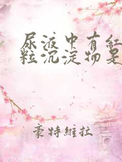 尿液中有红色颗粒沉淀物是什么原因