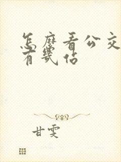 怎么看公交车还有几站