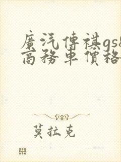 广汽传祺gs8商务车价格多少?