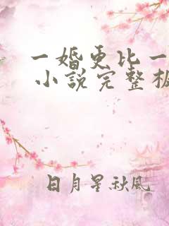 一婚更比一婚高 小说完整板