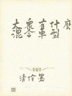 大众有什么油电混合车型