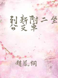 到新附二坐什么公交车