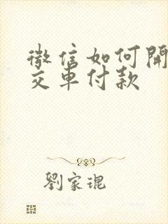 微信如何开通公交车付款