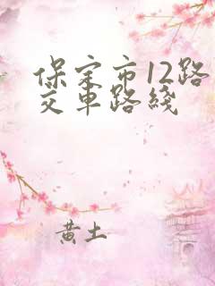保定市12路公交车路线