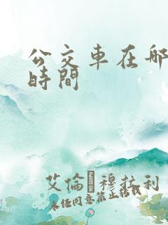 公交车在哪里查时间