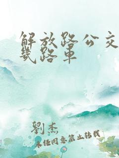 解放路公交站有几路车