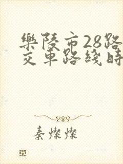乐陵市28路公交车路线时间表