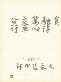 公交驾驶员安全行车心得