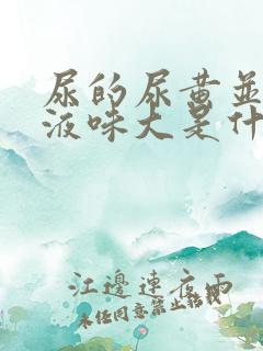 尿的尿黄并且尿液味大是什么原因