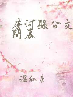 唐河县公交车时间表