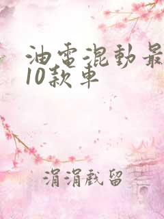 油电混动最好的10款车