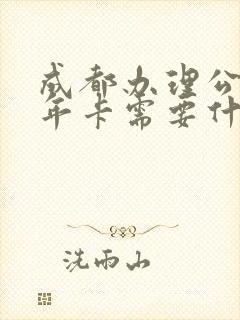 成都办理公交老年卡需要什么条件