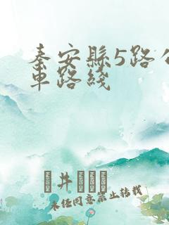 秦安县5路公交车路线