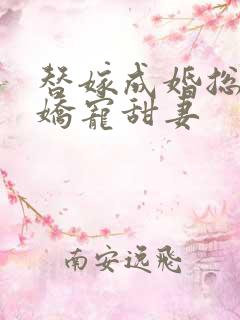 替嫁成婚总裁的娇宠甜妻