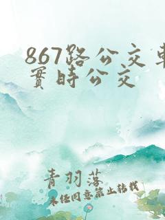 867路公交车实时公交