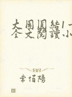 大团圆结1一6全文阅读小说