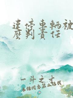 违停车辆被撞怎么判责任
