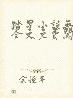 踏星小说无弹窗全文免费阅读