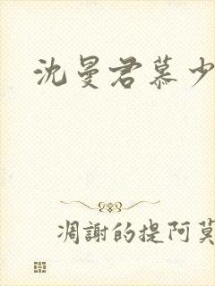 沈曼君慕少乾