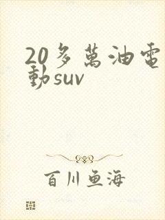 20多万油电混动suv