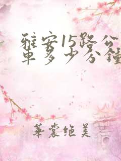 雅安15路公交车多少分钟一趟