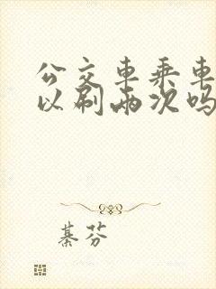 公交车乘车码可以刷两次吗