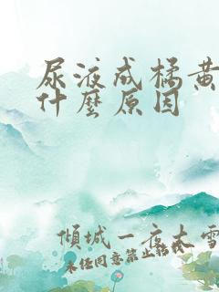 尿液成橘黄色是什么原因