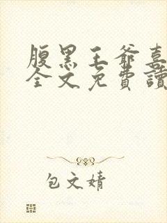 腹黑王爷喜当爹全文免费读
