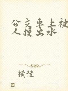 公交车上被陌生人摸出水