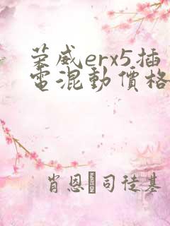 荣威erx5插电混动价格