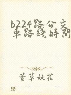 b224路公交车路线时间表