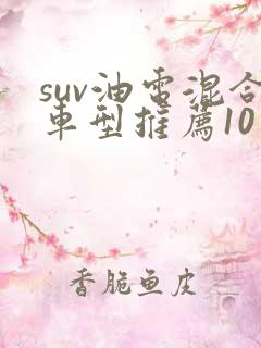 suv油电混合车型推荐10万左右
