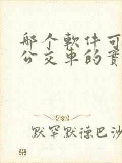 哪个软件可以查公交车的实时位置